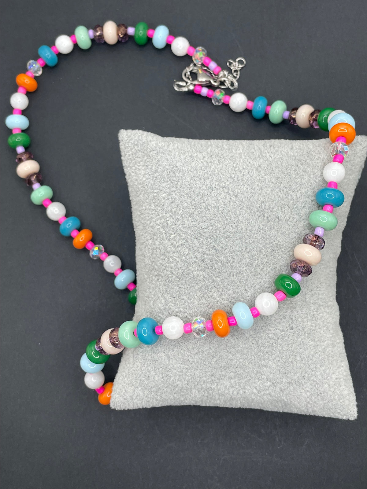 Bright Multi Beaded Necklace