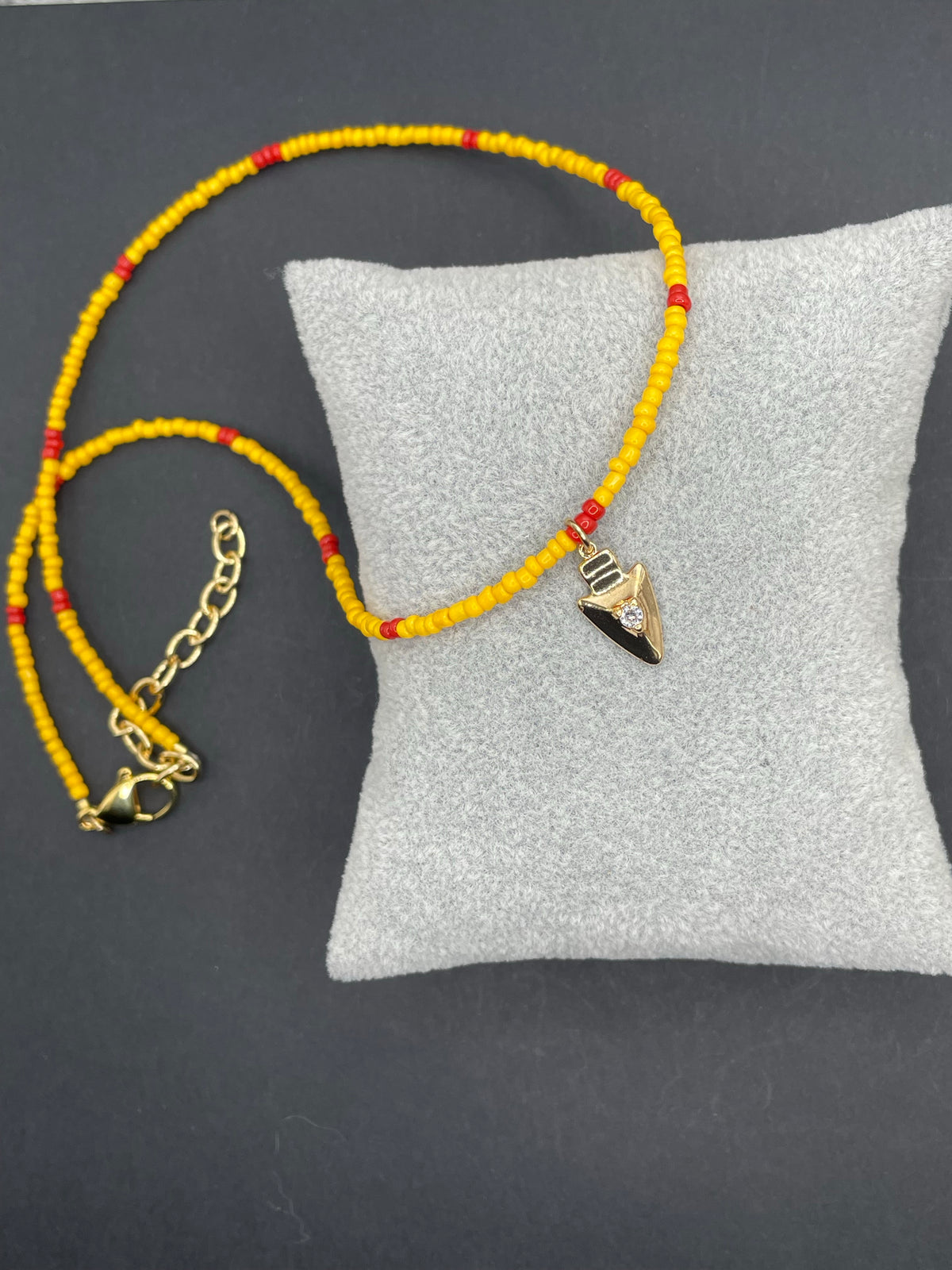 Red & Yellow Arrow Charm Necklace