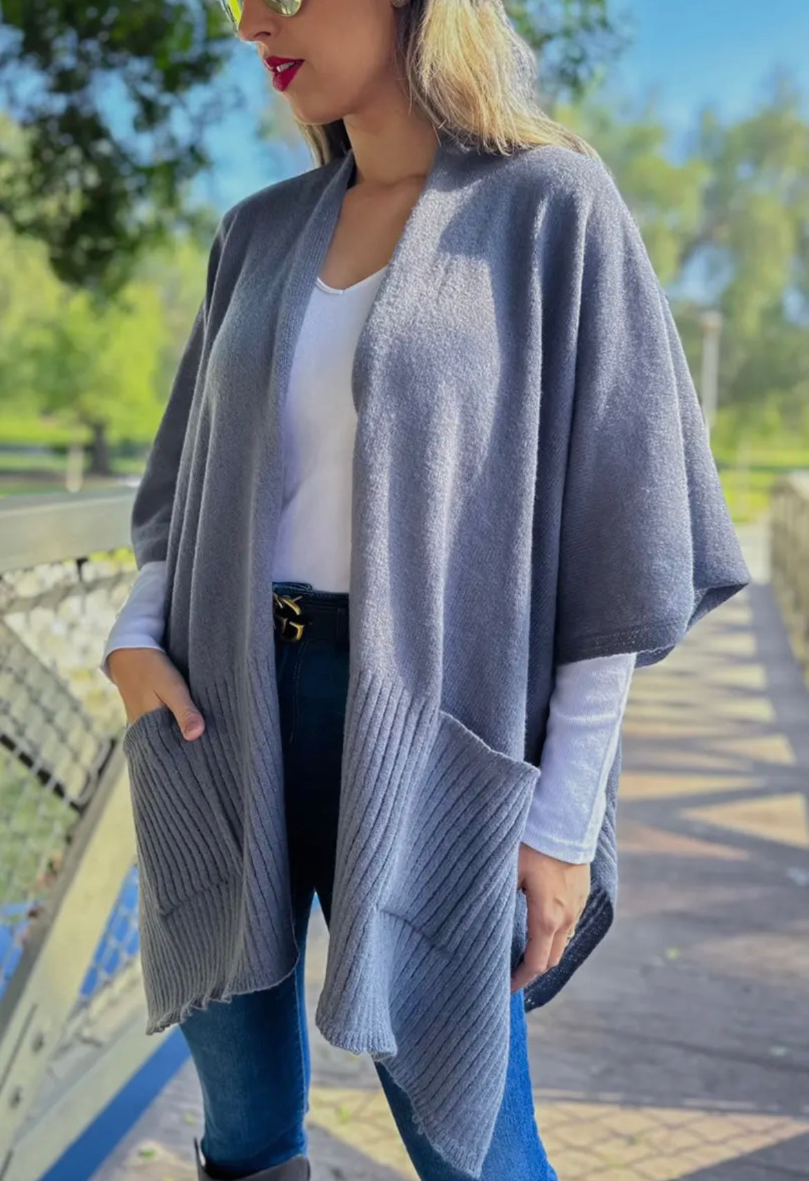 Gray Kimono Cardigan