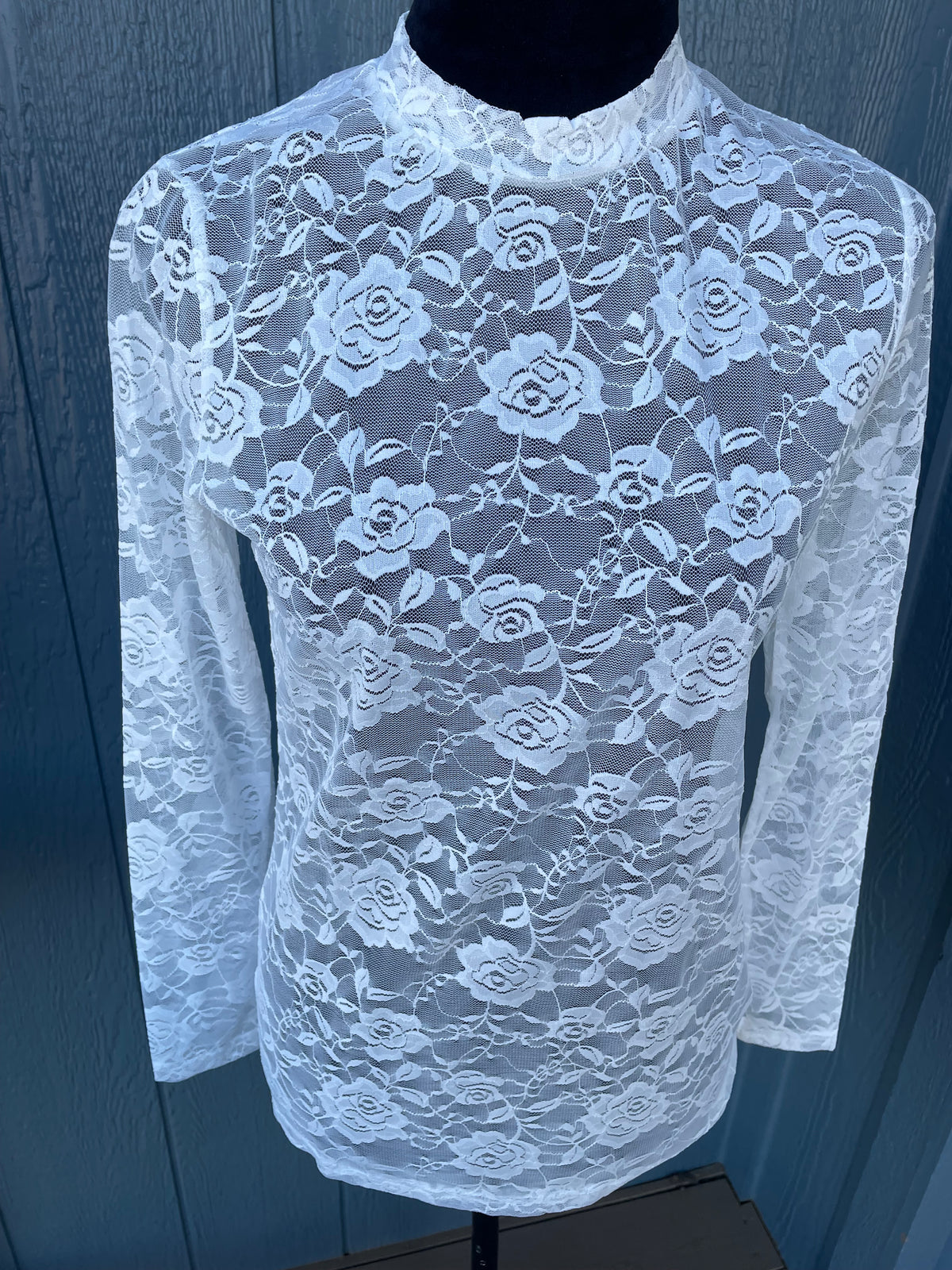 White Lace Mesh Top
